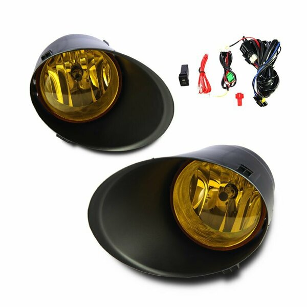 Winjet Fog Lights - Yellow - Wiring Kit & Cover Included CFWJ-0328-Y